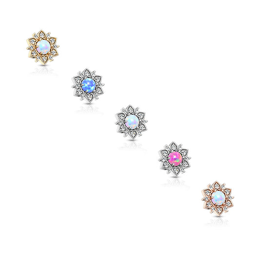 Opal Blossom Heart Microdermal Top 14g