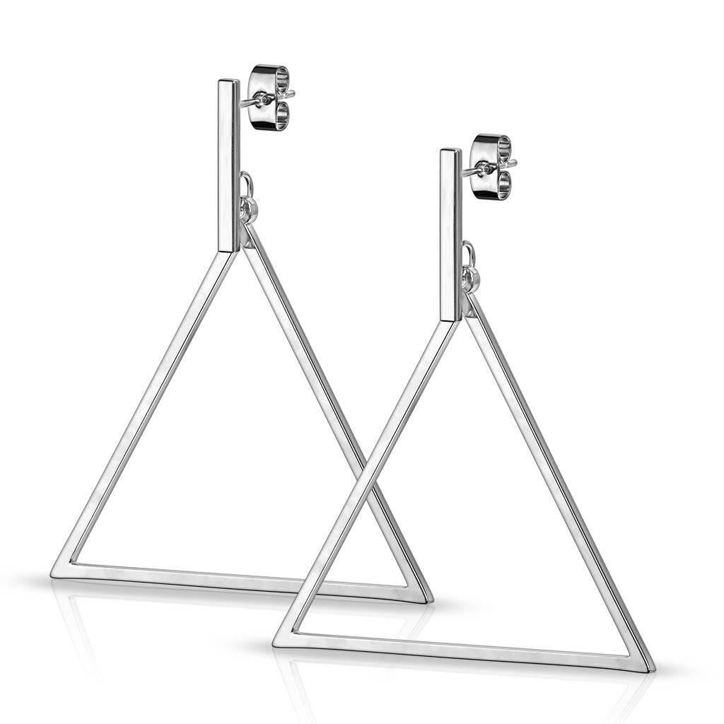 Triangle Dangle Stud Earrings