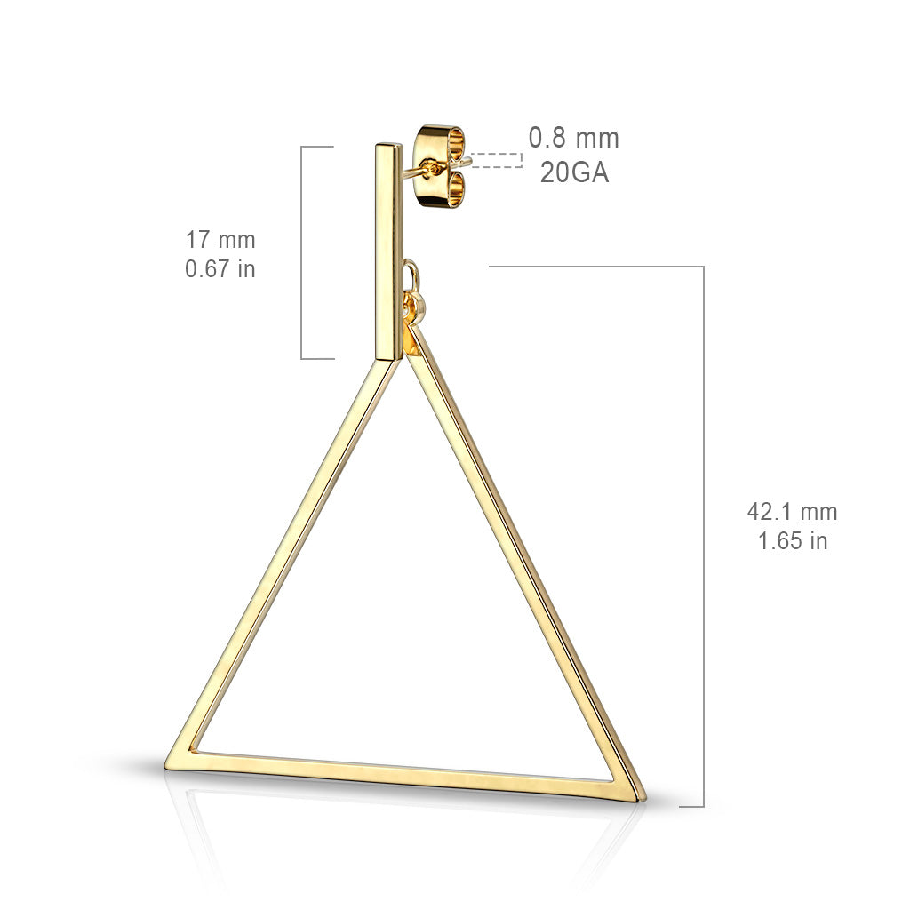 Triangle Dangle Stud Earrings