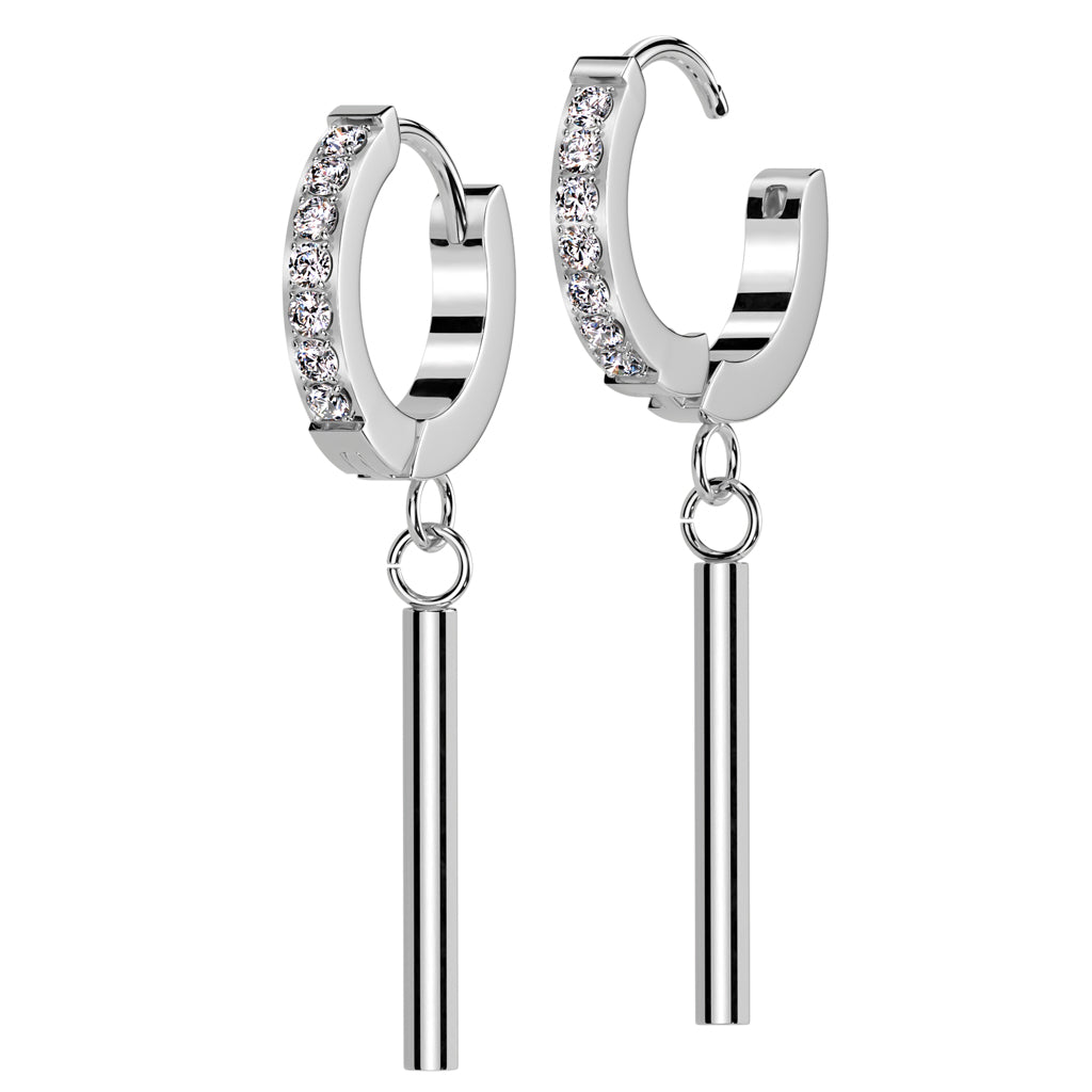 Minimalist Bar Dangle Cuff Earrings