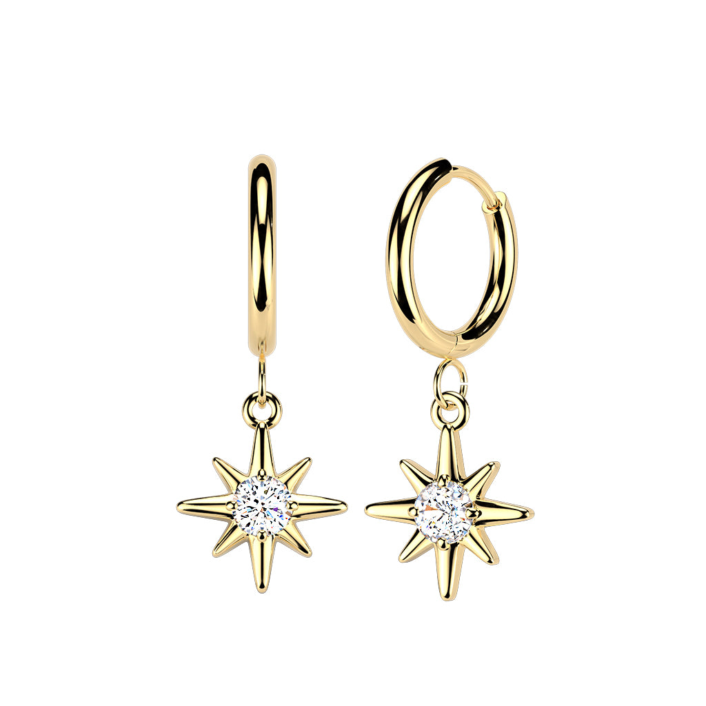 Star Sparkle Dangle Cuff Earrings