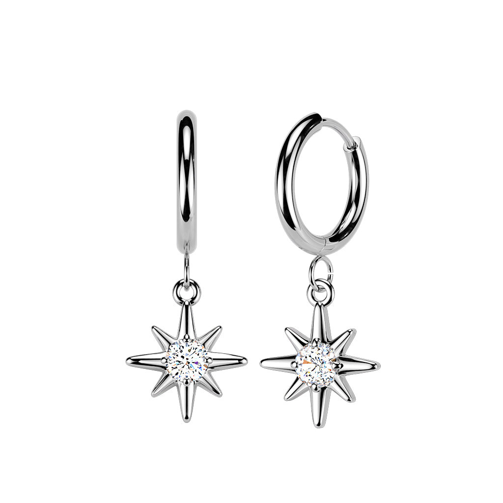 Star Sparkle Dangle Cuff Earrings