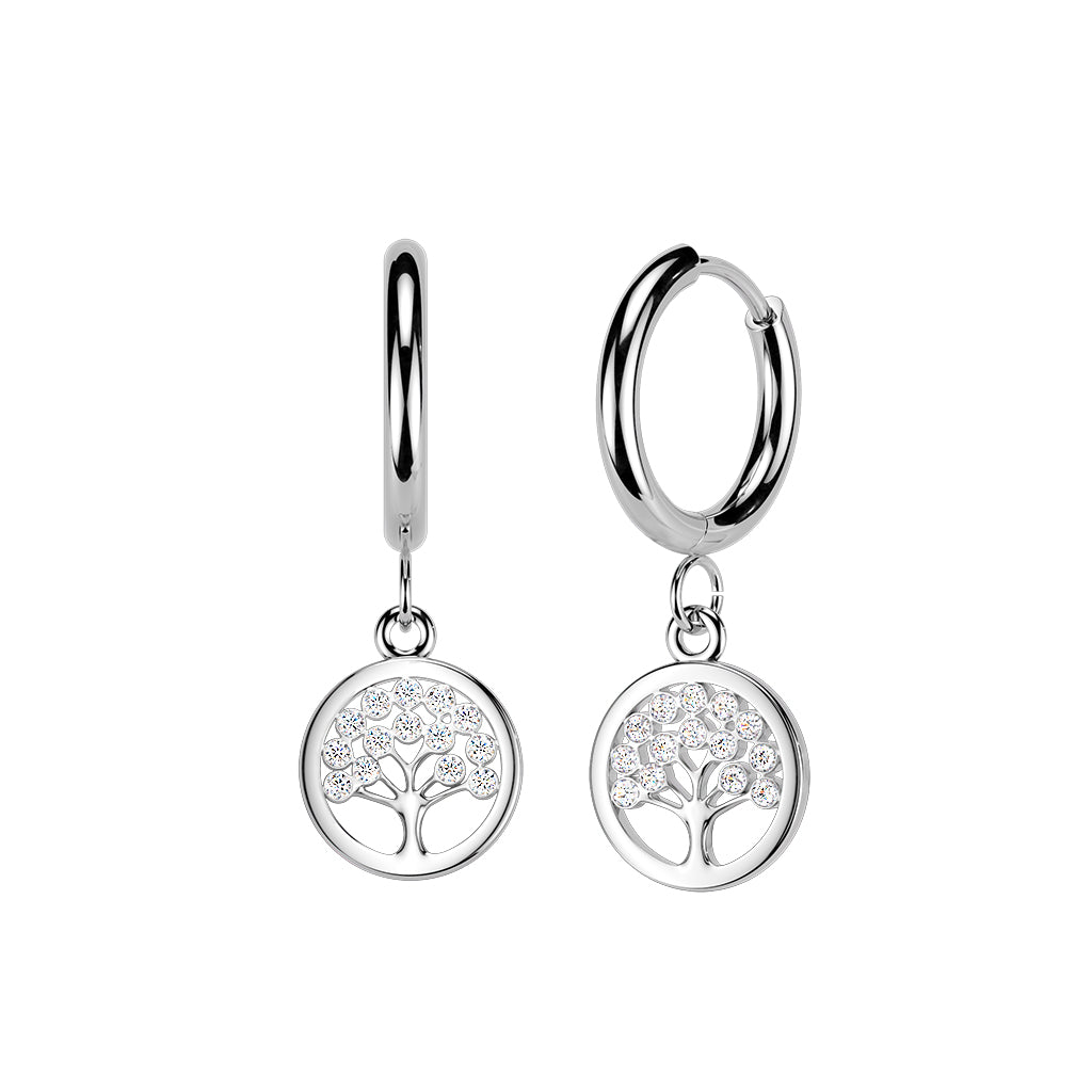 Lifetree Crystal  Dangle Cuff Earrings