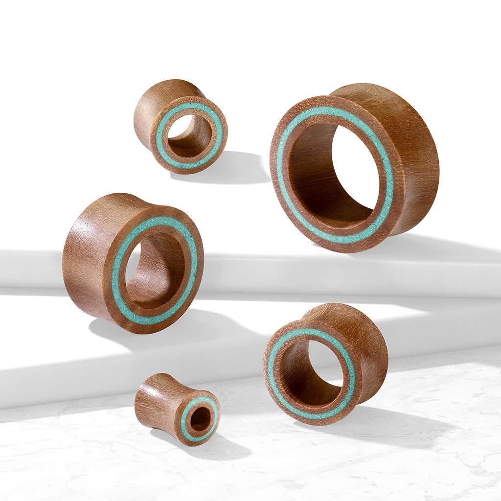 Sawo Wood with Crushed Turquoise - Saddle Tunnel