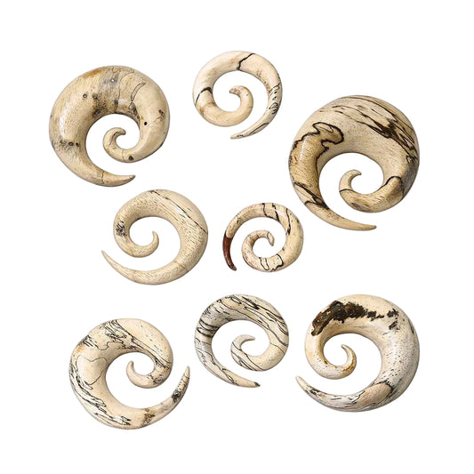 Spalted Tamarind Wood - Tribal Spiral Taper 4, 2, 0, 00, 1-2, 9-16, 5-8, 3-4