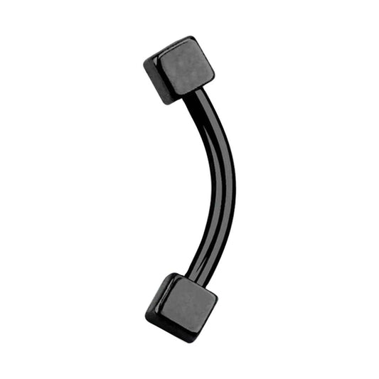 Square Bead Curved Barbell