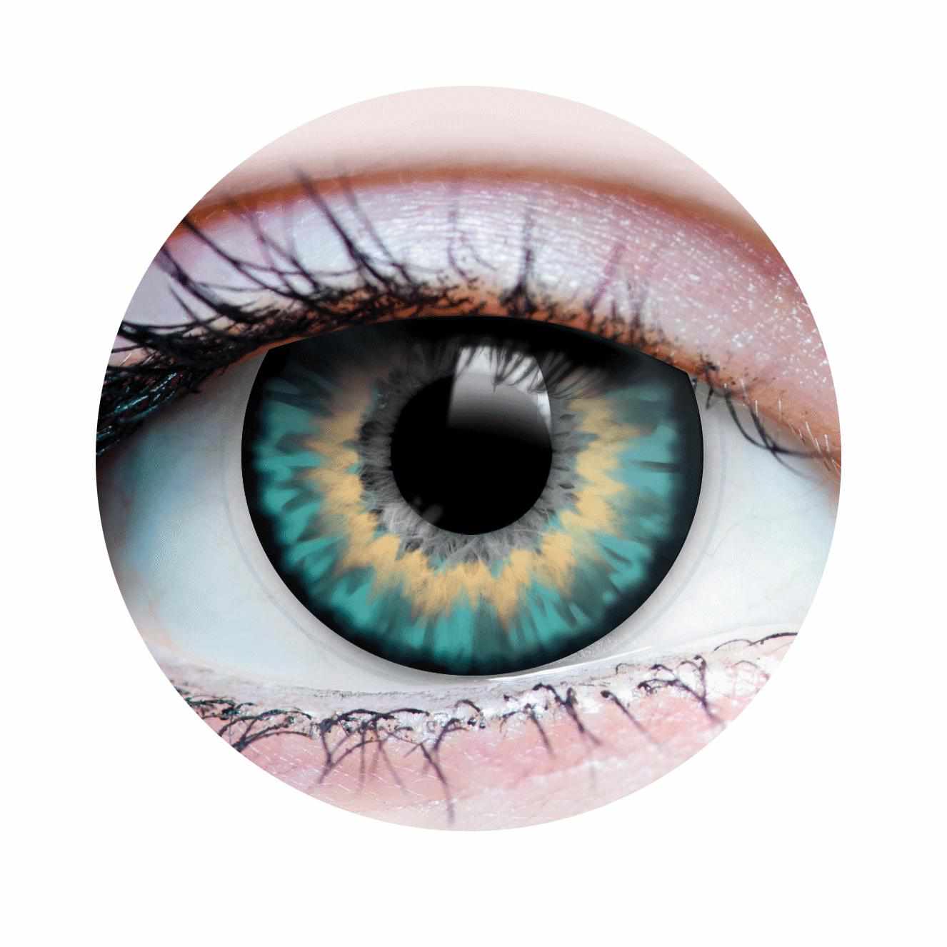 Sunrise Turquoise - Green Colored - Primal Contact Lenses