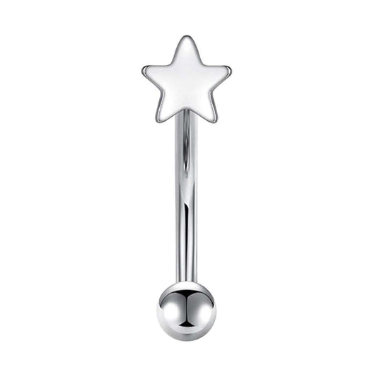 Surgical Steel Star Curved Barbell