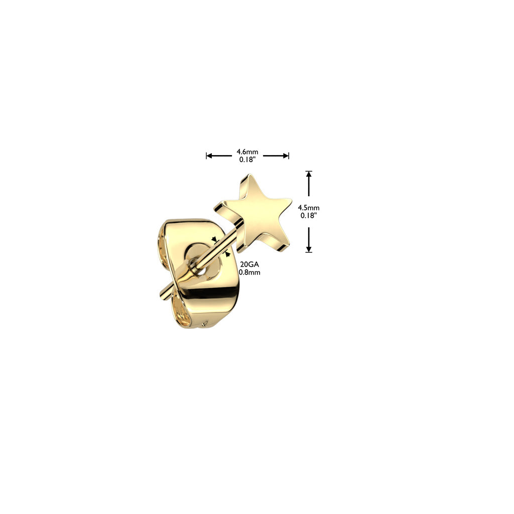 Premium G23 Titanium Star Studs