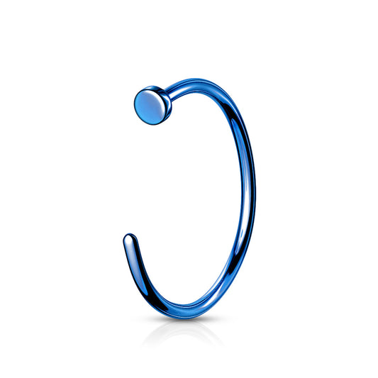 PREMIUM G23 Titanium Blue 3/4 Nose Hoop 20g-18g