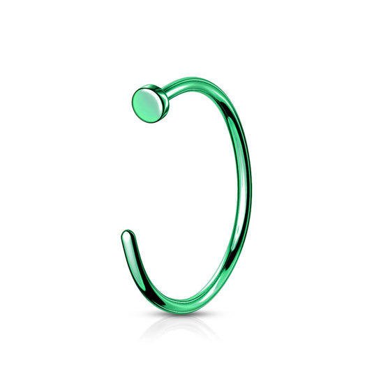 PREMIUM G23 Titanium Green 3/4 Nose Hoop 20g-18g
