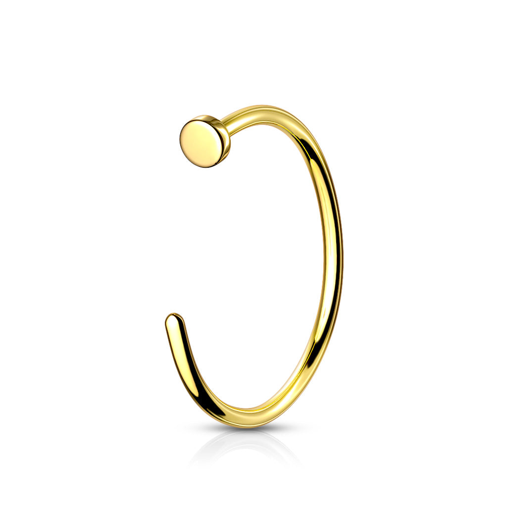 PREMIUM G23 Titanium Gold 3/4 Nose Hoop 20g-18g