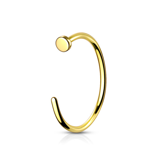 PREMIUM G23 Titanium Gold 3/4 Nose Hoop 20g-18g