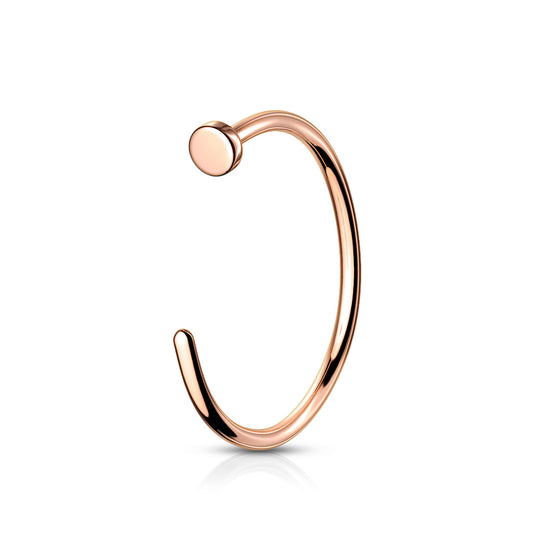 PREMIUM G23 Titanium Rose Gold 3/4 Nose Hoop 20g-18g