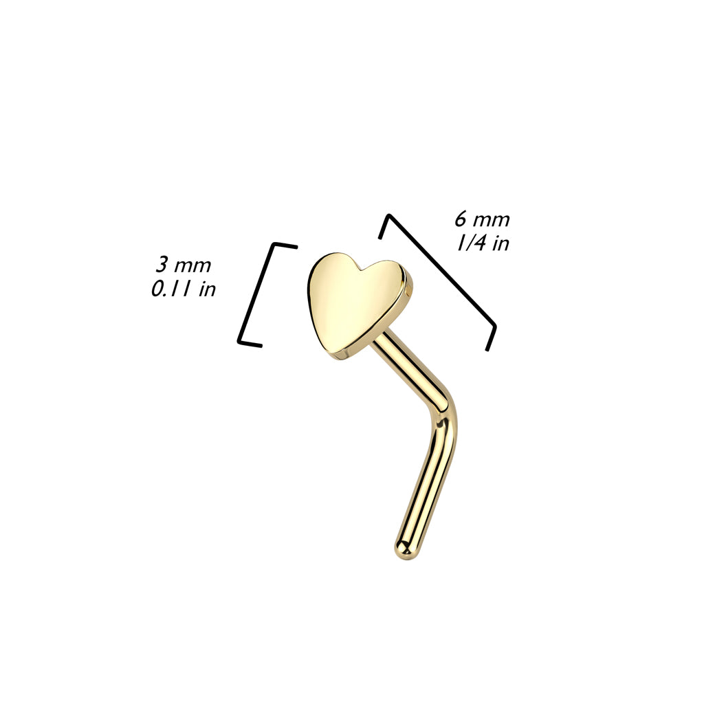 Premium G23 Titanium Heart Nose Pin