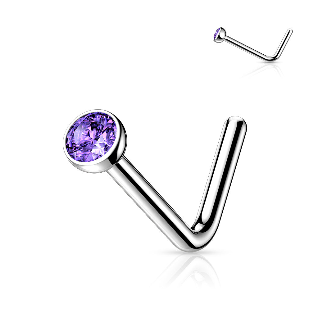 Premium G23 Titanium Crystal Nose Pin