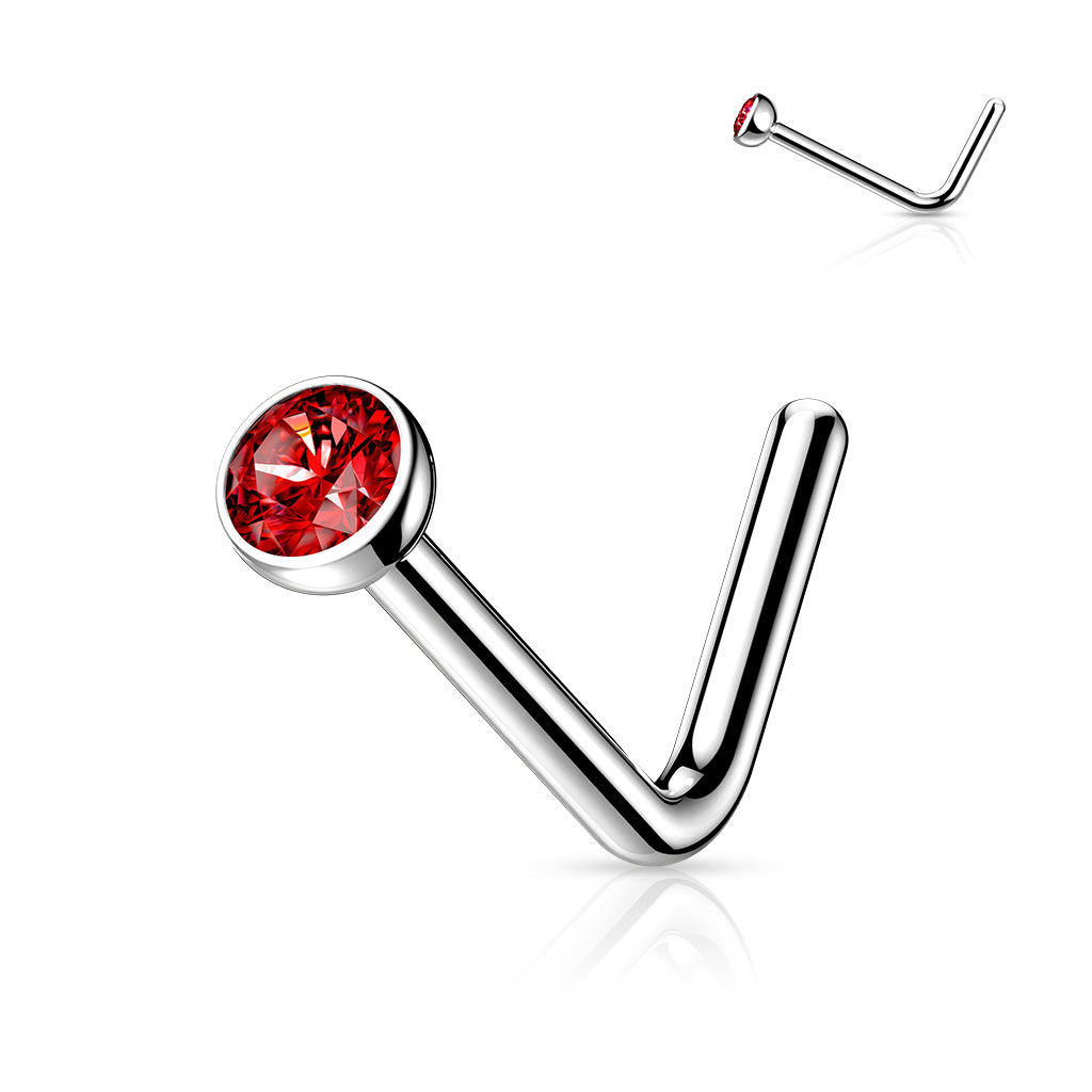Premium G23 Titanium Crystal Nose Pin