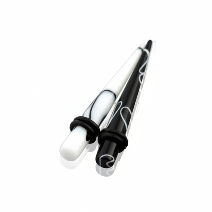 Marble Lucite Straight Tapers 14g-9/16"