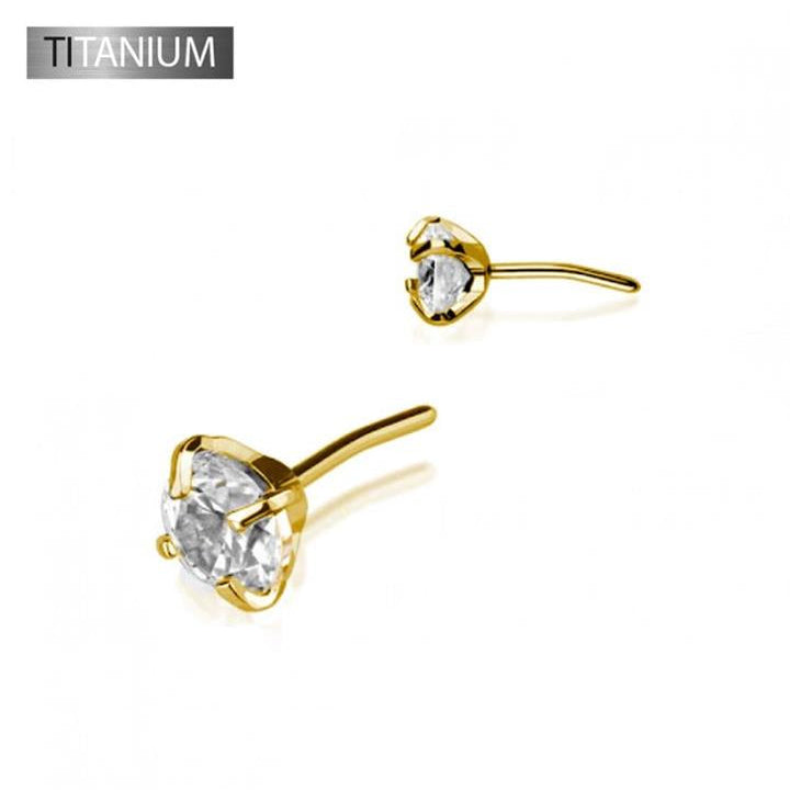Premium G23 Titanium Round Base Claw-set Luxe Threadless Top