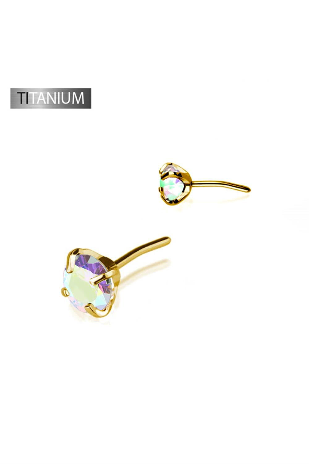 Premium G23 Titanium Flat Claw-set Luxe Threadless Top