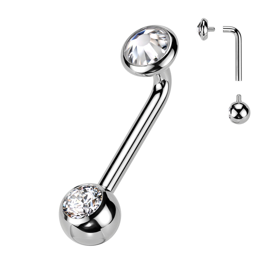 Crystal Christina Barbell 14g