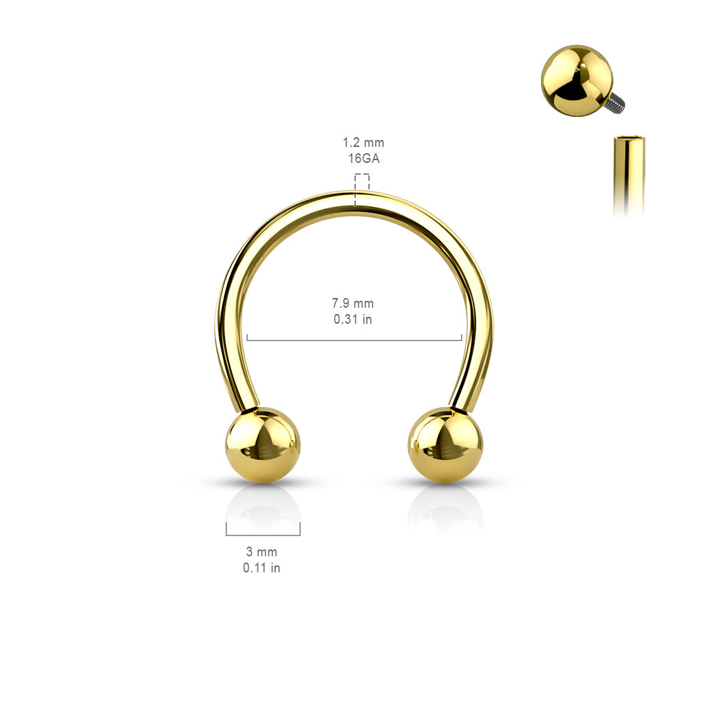 Premium G23 Titanium PVD Circular Barbell 18g - 00g