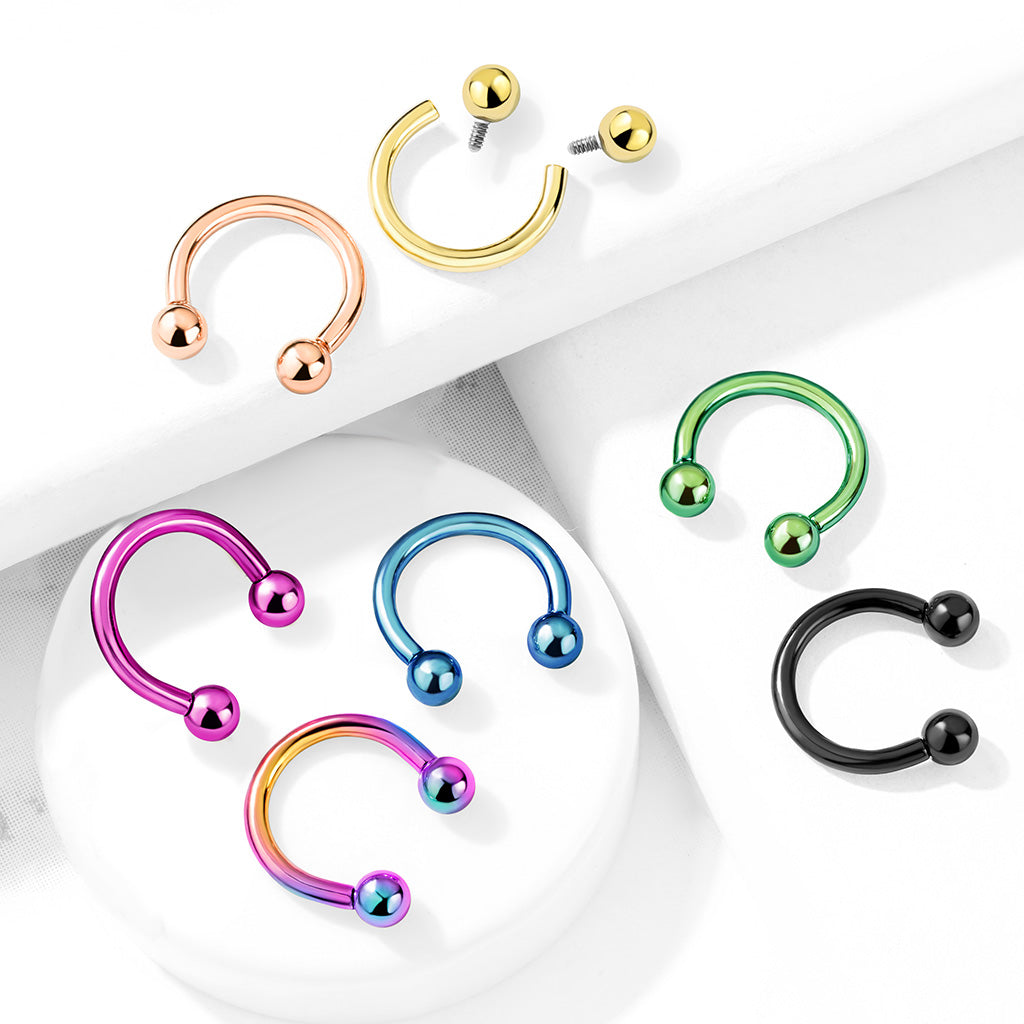 PVD Steel Circular Barbell