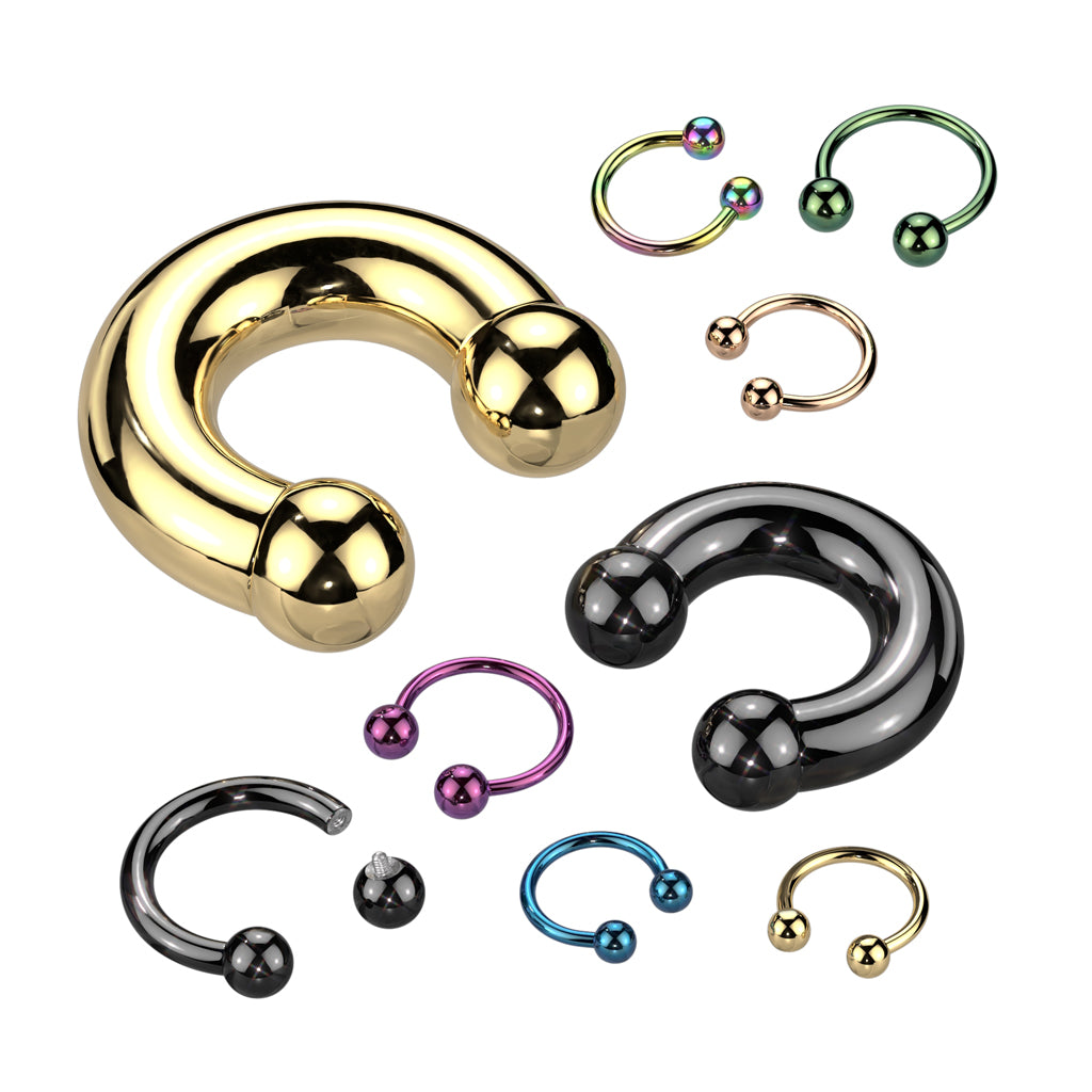 PVD Steel Circular Barbell