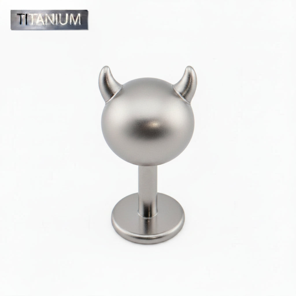 Premium G23 Titanium Mini Devil Threadless Flat Back