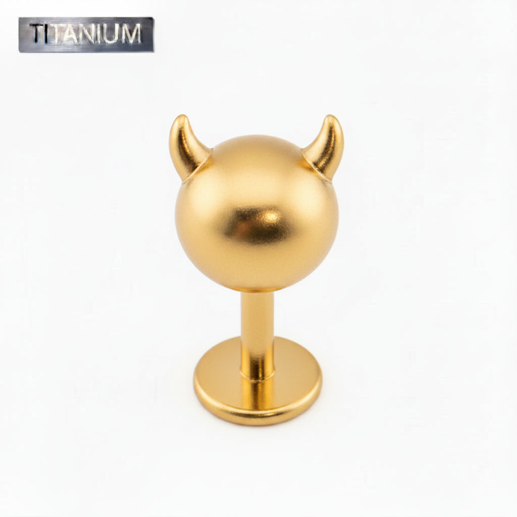 Premium G23 Titanium Mini Devil Threadless Flat Back