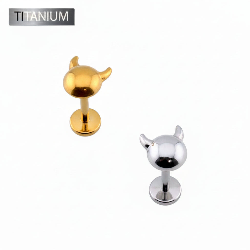 Premium G23 Titanium Mini Devil Threadless Flat Back