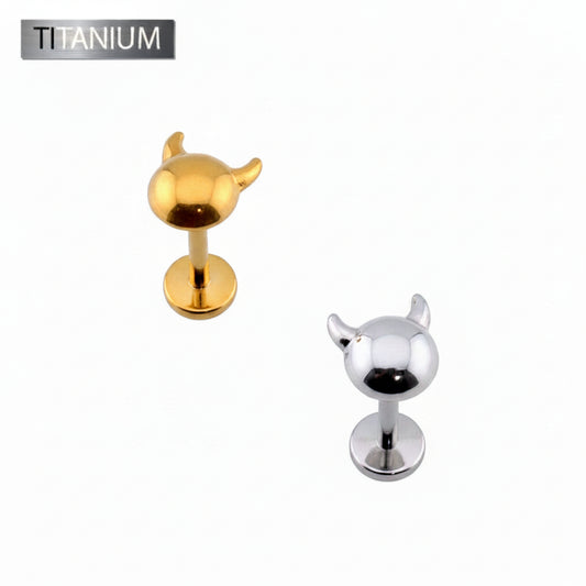 Premium G23 Titanium Mini Devil Threadless Flat Back