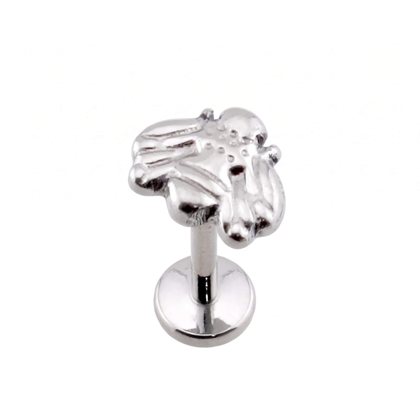 Premium G23 Titanium Sculpted Fly Fancy Threadless Flat Back 18g