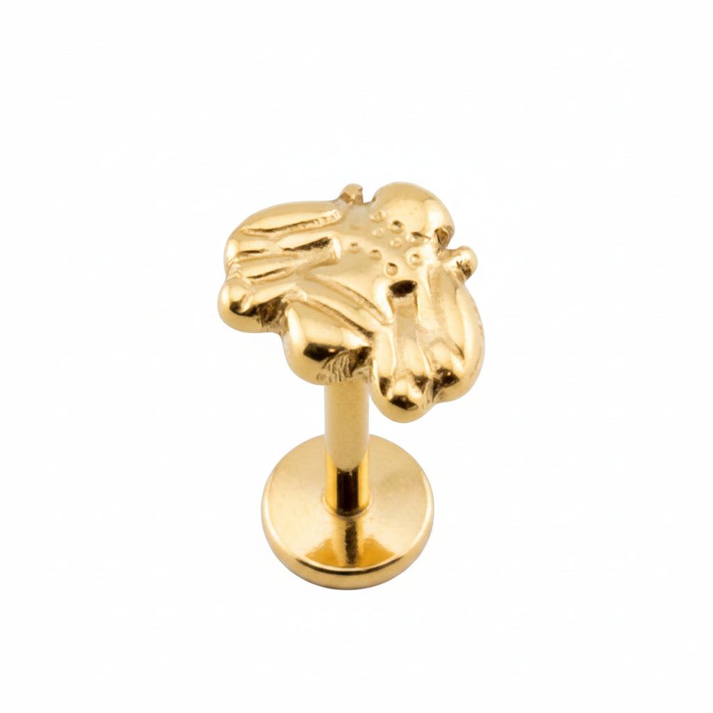 Premium G23 Titanium Sculpted Fly Fancy Threadless Flat Back 18g