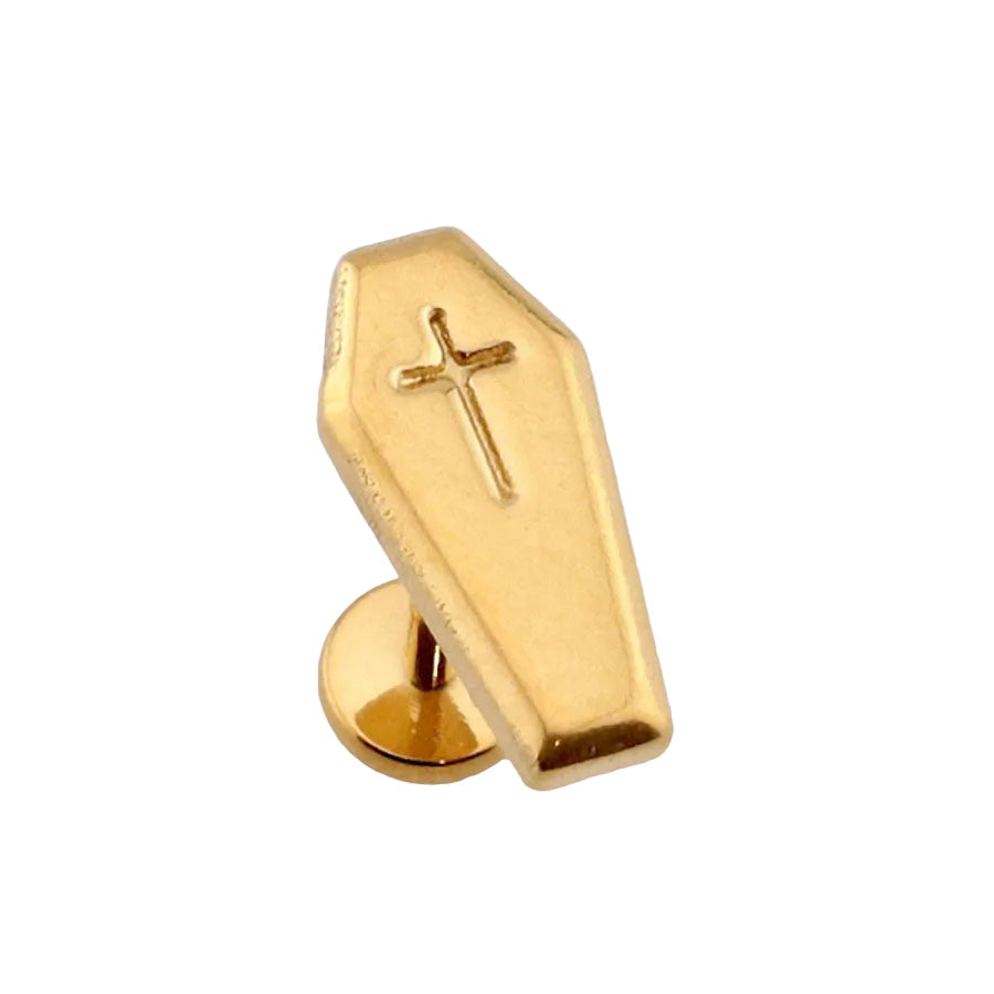 Premium G23 Titanium Coffin Threadless Fancy Flat Back 18g