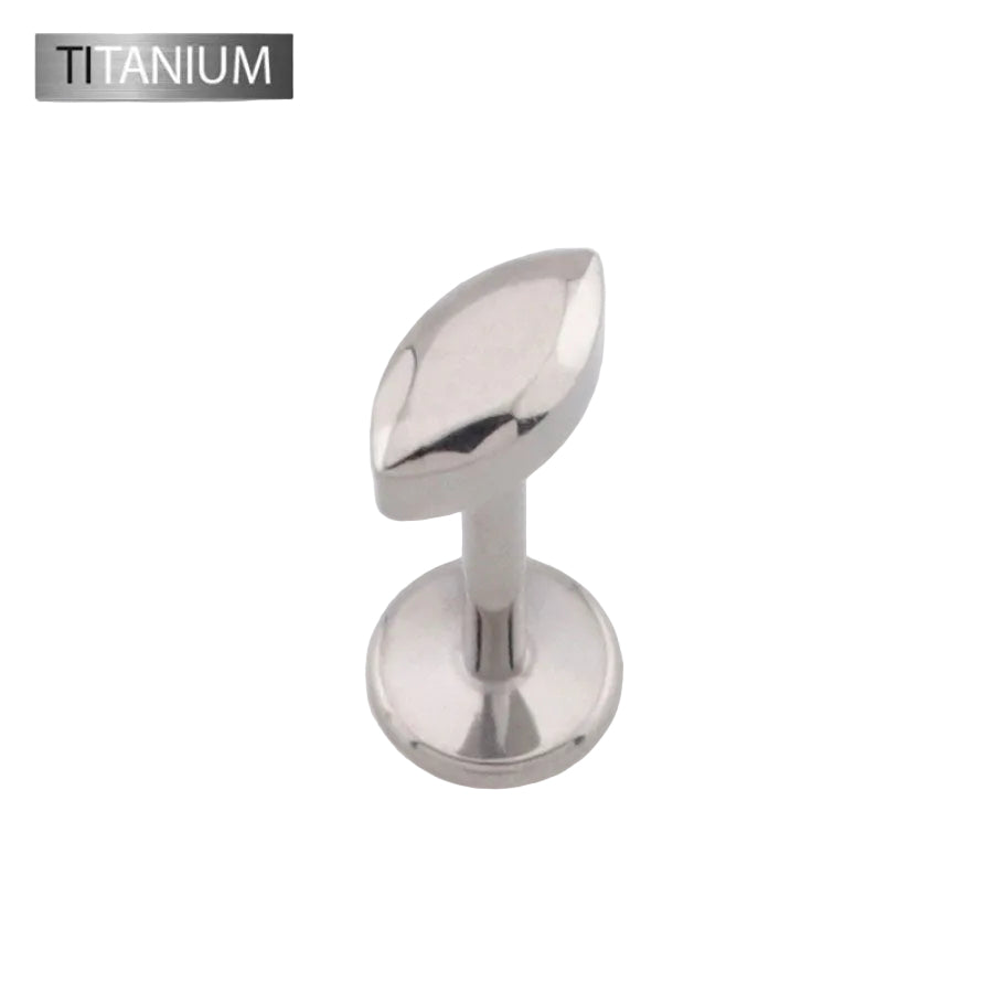 Premium G23 Titanium Marquise Point Threadless Flat Back
