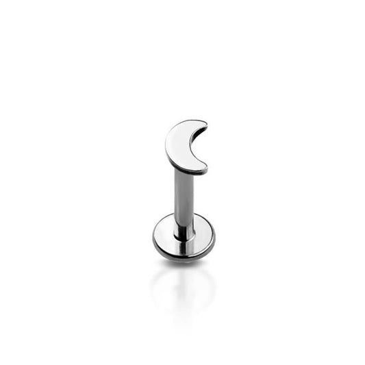 Premium G23 Titanium Moon Threadless Flat Back