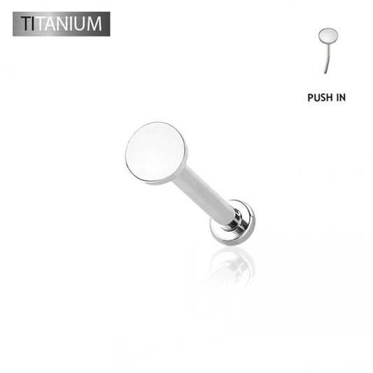Premium G23 Titanium Flat Disc Simple Threadless Flat Back