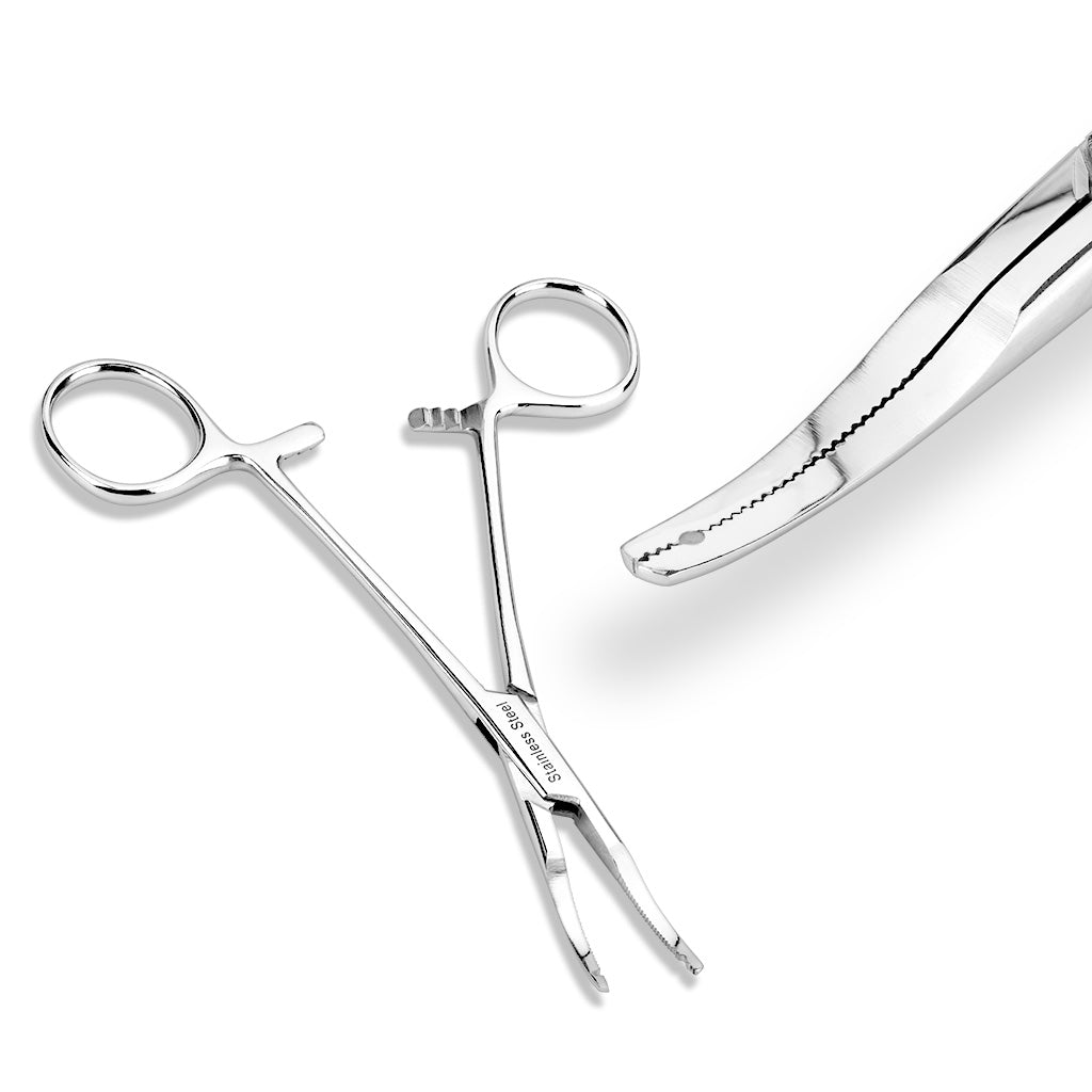 5" Surface Anchor MicroDermal Steel Forceps