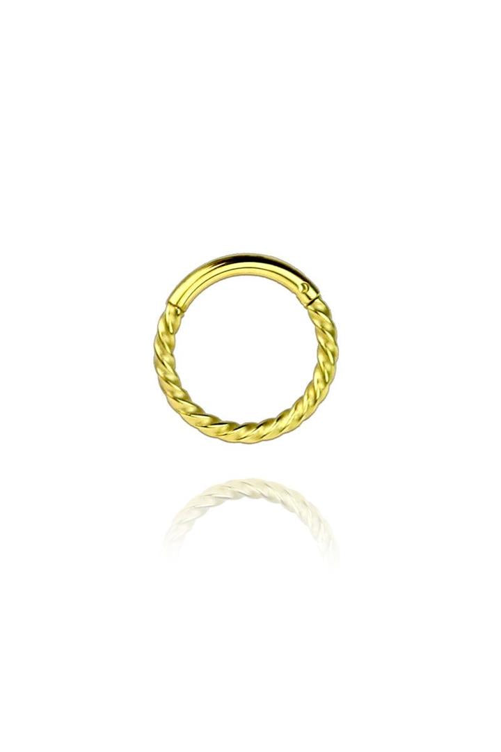 Premium Surgical Steel Braided Twist Hinged Segment Ring 18g - 16g