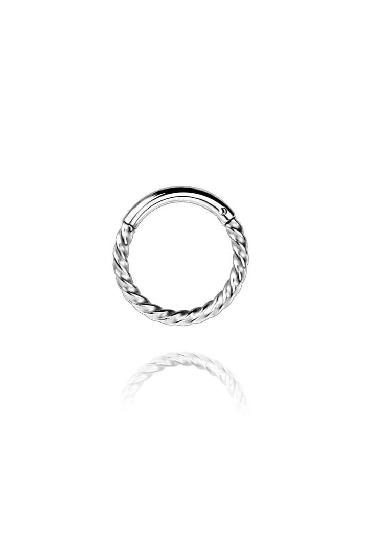 Premium Surgical Steel Braided Twist Hinged Segment Ring 18g - 16g