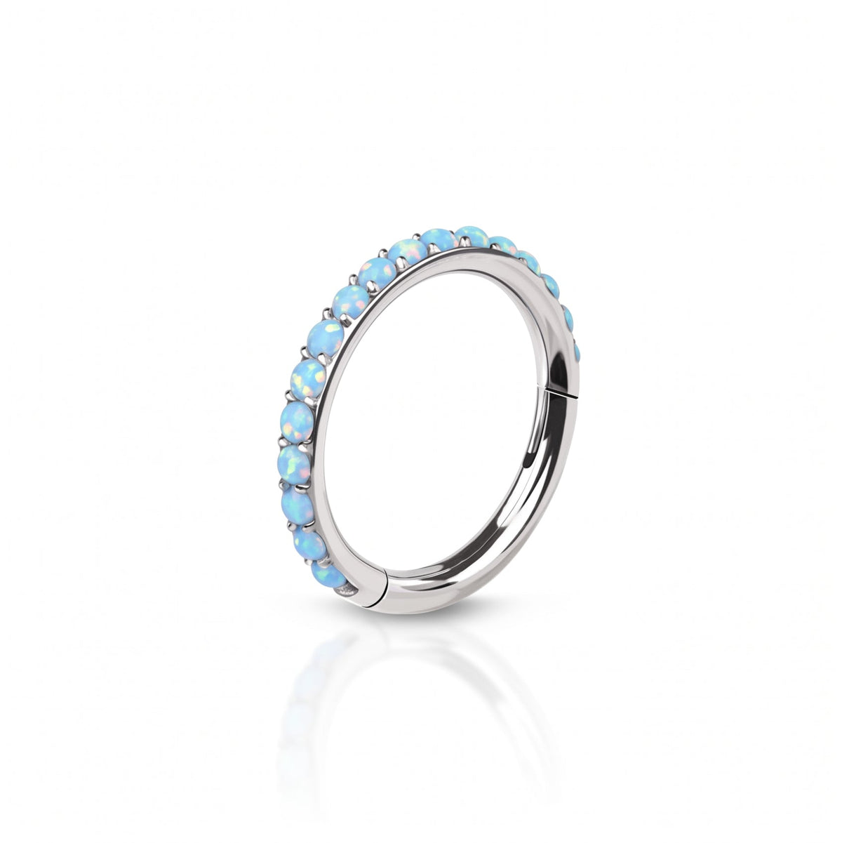 Premium Opal Edge Hinged Segment Ring 16g