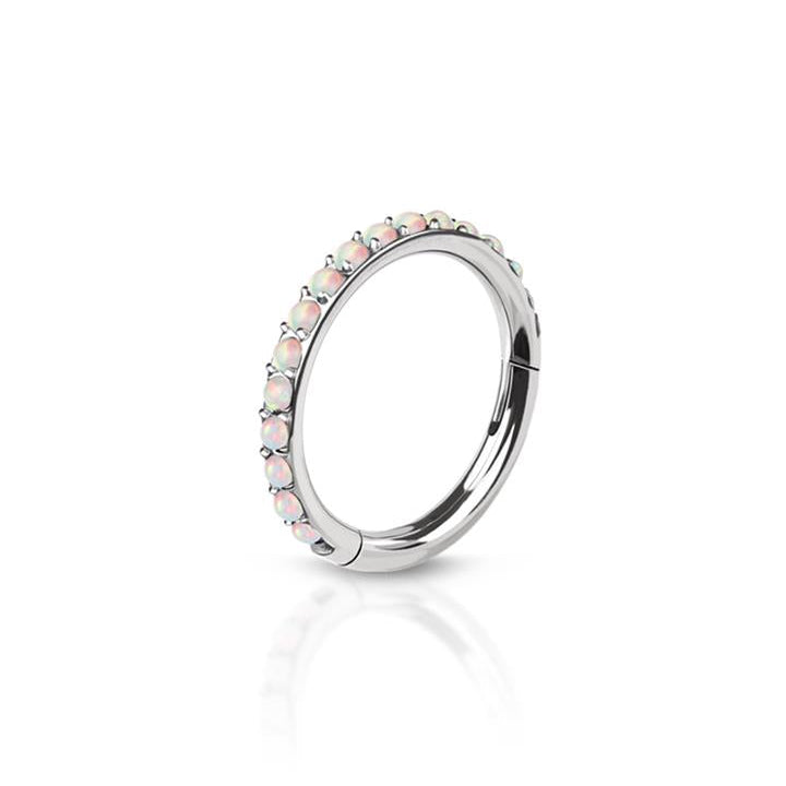 Premium Opal Edge Hinged Segment Ring 16g