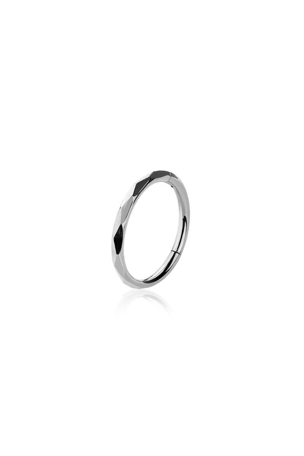 Premium Surgical Steel Etched Hinged Segment Ring 16g