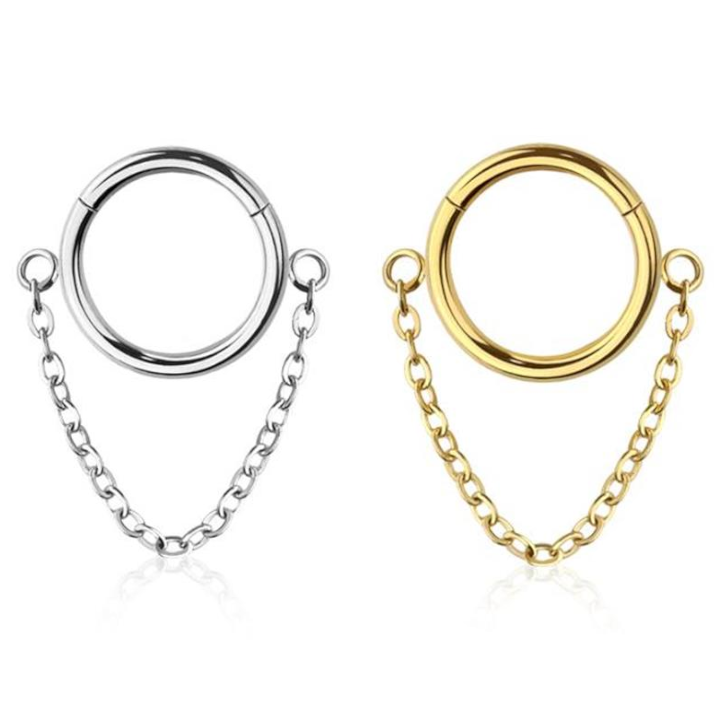 Premium Surgical Steel Chain Hinged Segment Ring 16g