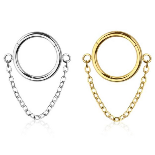 Premium Surgical Steel Chain Hinged Segment Ring 16g
