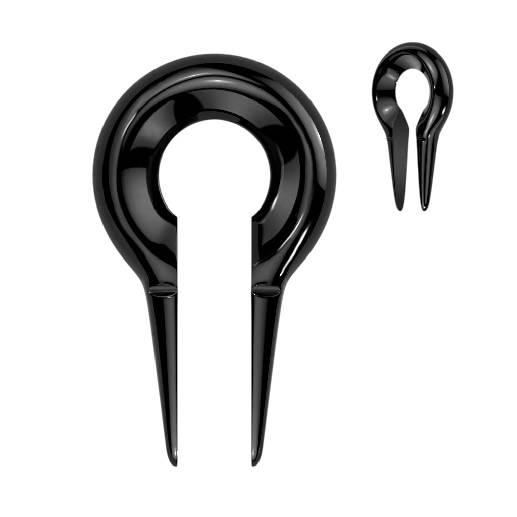 Gold Double Prong Keyhole Ear Weights 2g - 00g