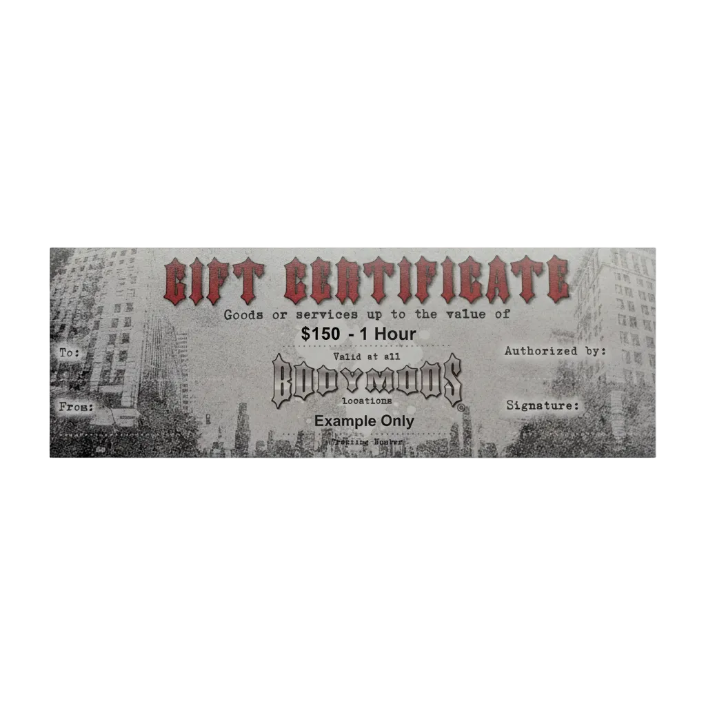 Tattoo Gift Certificate