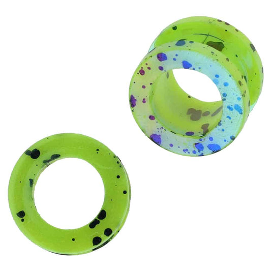 acrylic-screw-on-tunnel-machine-head-paint-colorful-metallic-splatter-candy-green
