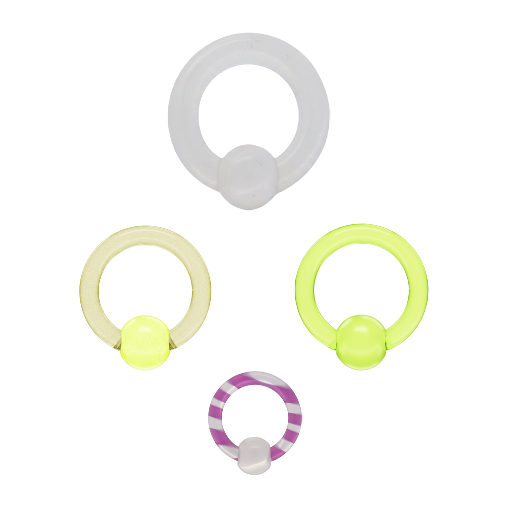Lucite Captive Bead Ring
